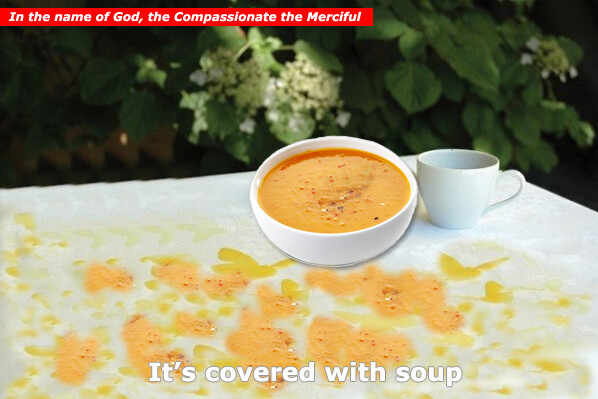 No No It s Covered With Soup English Vocabulary Grammar And Idioms 